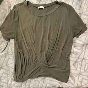 Olive Green Women's Twist Front Top